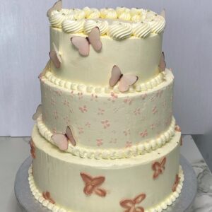 Butter Cream Comunión Pisos con Mariposas