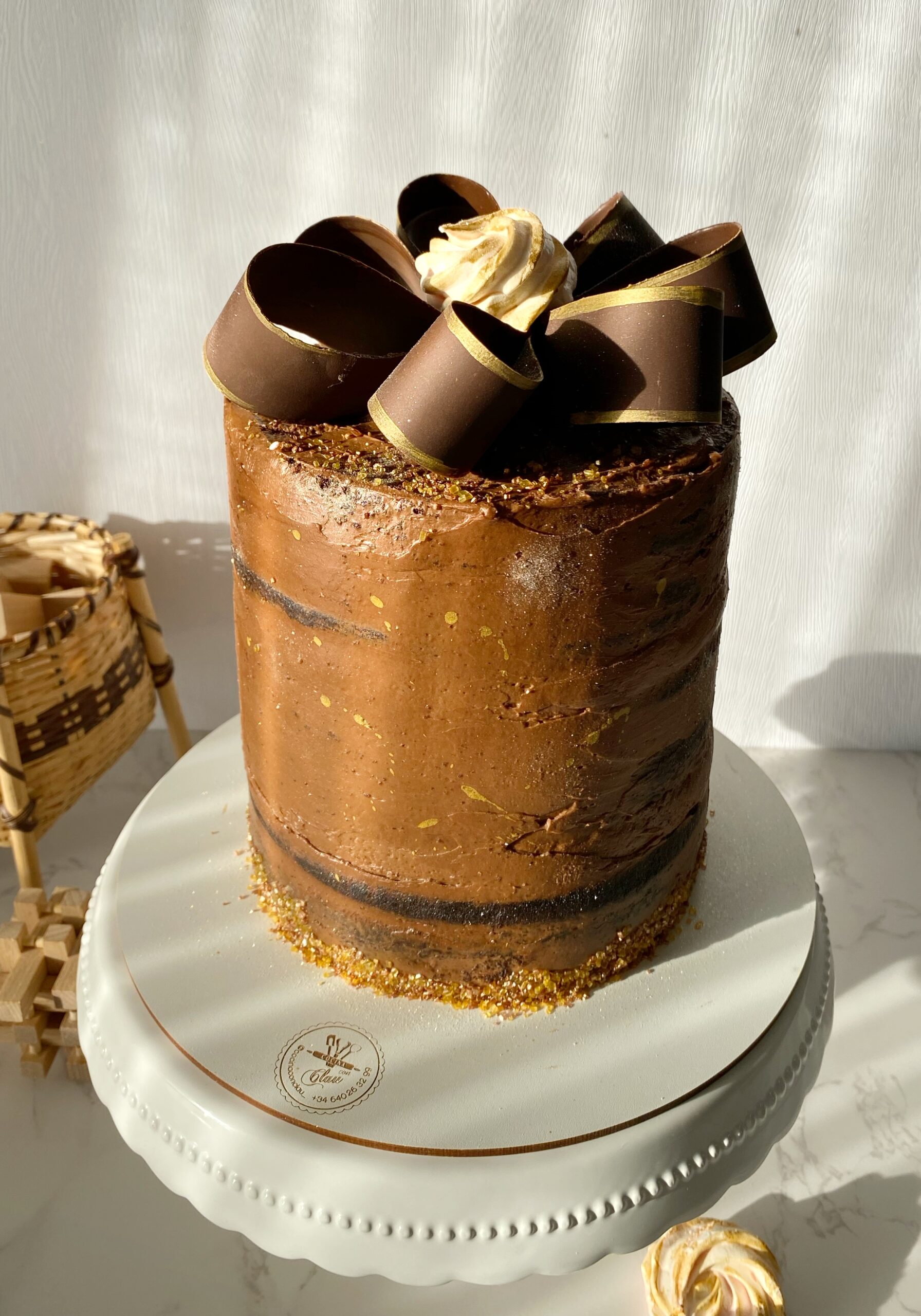 Choco Bombón Alta con Lazo de Chocolate